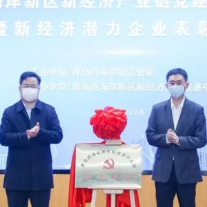 青島西海岸新區(qū)新經(jīng)濟產(chǎn)業(yè)鏈黨建聯(lián)盟揭牌，76家新經(jīng)濟潛力企業(yè)獲表彰 ...